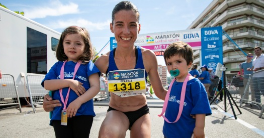 Beatriz Morillo nuevo récord de Medio Maratón con carrito de dos niños