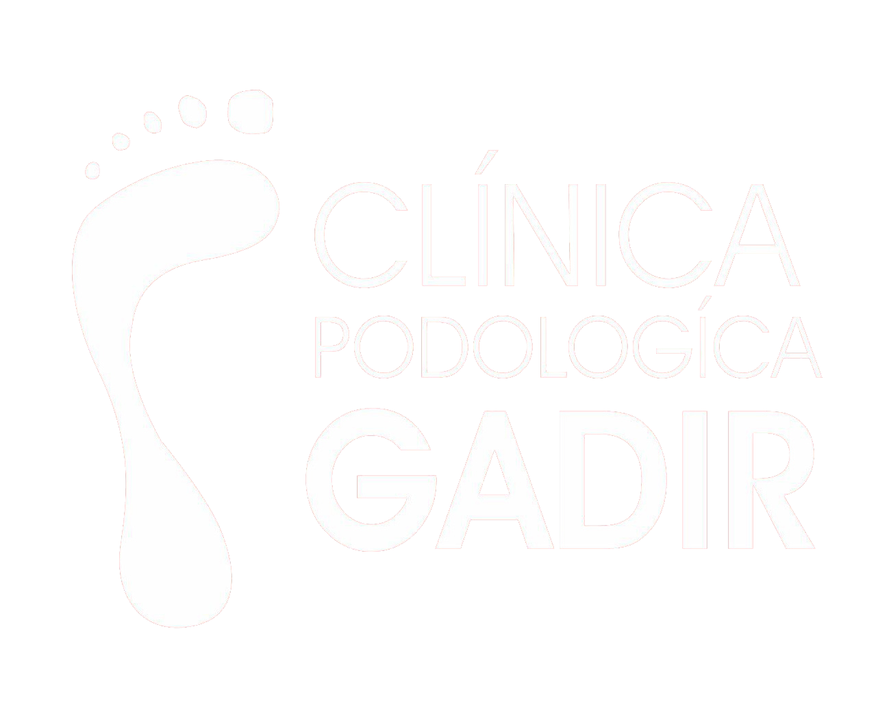 Logo Clinica podologica Gadir blanco