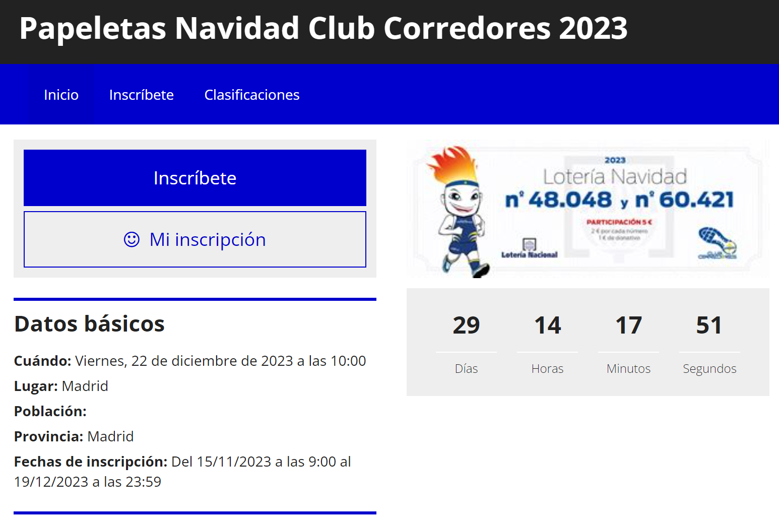 TPV lotería club 2023